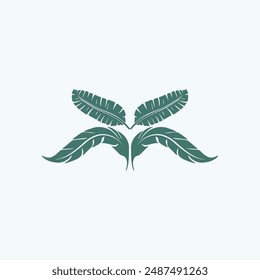 Tropical leave vector image.shape and logo vector