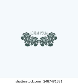 Tropical leave vector image.shape and logo vector