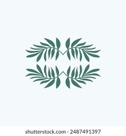 Tropical leave vector image.shape and logo vector