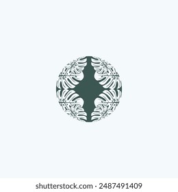 Tropical leave vector image.shape and logo vector