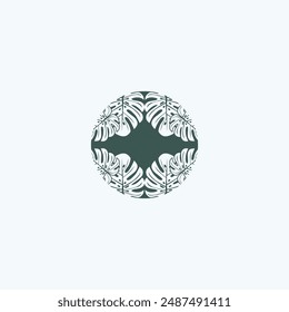 Tropical leave vector image.shape and logo vector
