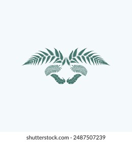 Tropical leave vector image.shape and logo vector