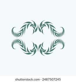 Tropical leave vector image.shape and logo vector