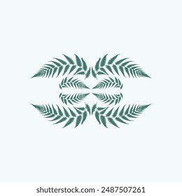 Tropical leave vector image.shape and logo vector