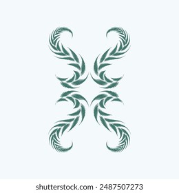 Tropical leave vector image.shape and logo vector