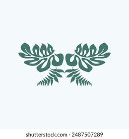 Tropical leave vector image.shape and logo vector