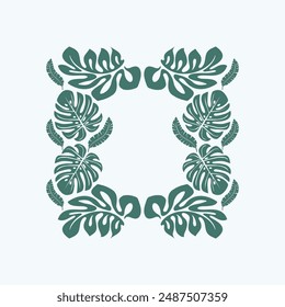Tropical leave vector image.shape and logo vector