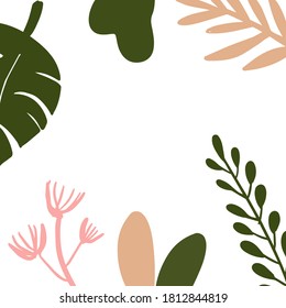 Tropical leaves  abstract background for your design
