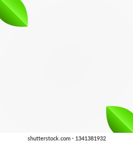 Tropical leaves background. Cut paper natural background. Vector illustration.