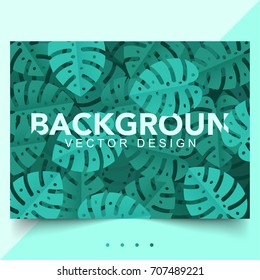 Tropical leaves background design