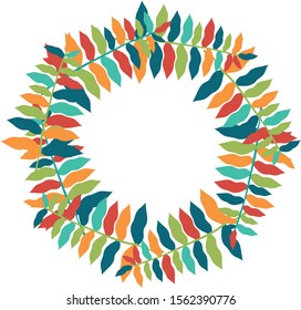 Tropical leaves background. Frames and tropical bouquets can be used for scrapbooking decoupage, textile design, clothing, web design, as well as for wallpaper. Tropical leaves and flowers. Vector. 