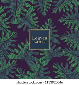 Tropical Leaves Background Pattern
