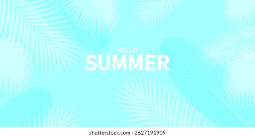 Tropical leaves background. Summer holiday banner.