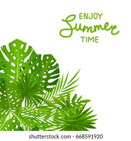 Tropical leaves background for Your design