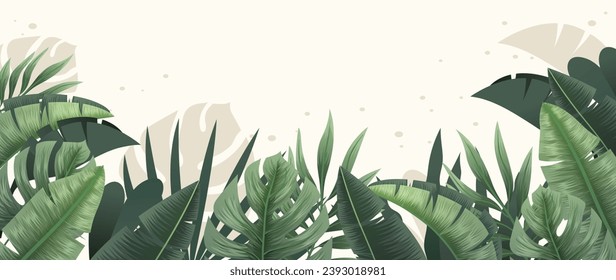 Tropical leaves background zoom vector design in eps 10