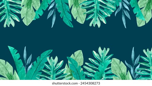 Tropical leaves background zoom vector design in eps 10