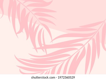 Tropical leaves banners, Exotic botanical design for cosmetics, spa, perfume, health care products, aroma, wedding invitation, vector illustration 10EPS