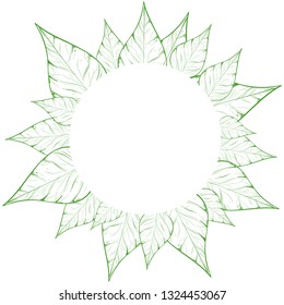 Tropical leaves decorated background with space for your message.