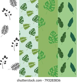 Tropical leaves design