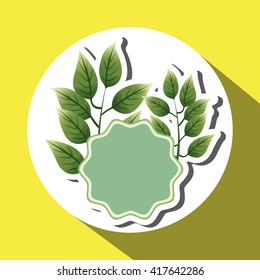 Tropical leaves design. leaf icon. natural concept, vector illustration