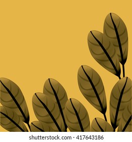 Tropical leaves design. leaf icon. natural concept, vector illustration