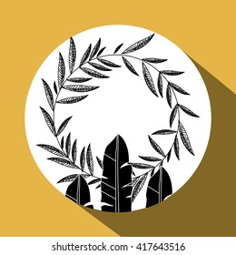 Tropical leaves design. leaf icon. natural concept, vector illustration