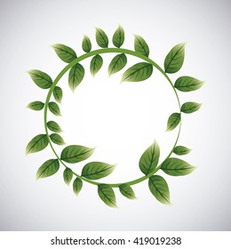 Tropical leaves design. leaf icon. natural concept, vector illustration