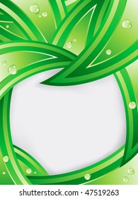 Tropical Leaves Ecology Background. Editable Vector Image