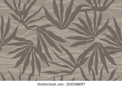 Tropical leaves. Exotic pattern. Creative seamless background. Fashion template for design, clothing, textiles