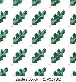 Tropical Leaves Floral Pattern Background. Botanical Flat Vector Illustration.