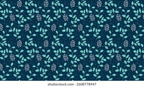 Tropical leaves with floral seamless pattern. Tropical leaves illustration. Tropical leaves background. Perfect for fabrics, textile, wallpaper, and decor. SSTKbackgrounds