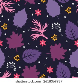 Tropical leaves, floral seamless pattern. Tropical leaves, floral illustration. Tropical leaves, floral background. Perfect for fabric, textile, wallpaper, and decor. SSTKbackgrounds