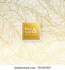 Tropical Leaves Gold