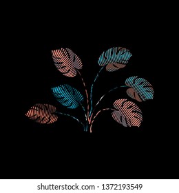 Tropical leaves. Graphic design with amazing palms. Fashion, interior, wrapping, packaging suitable. Summer nature print