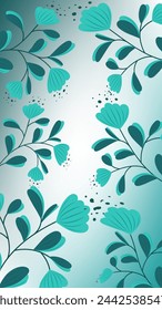 Tropical leaves with green gradient mesh background nice for wallpaper your phone or wall decoration