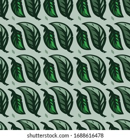 
Tropical leaves, green lea...ral pattern background