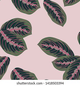 Tropical leaves, jungle leaves seamless vector floral pattern background.