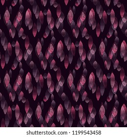 Tropical leaves of palm tree seamless pattern in ultra violet colors, bright print for textile. Vector background. eps10