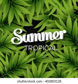 Tropical leaves pattern