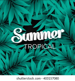 Tropical leaves pattern