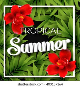 Tropical leaves pattern