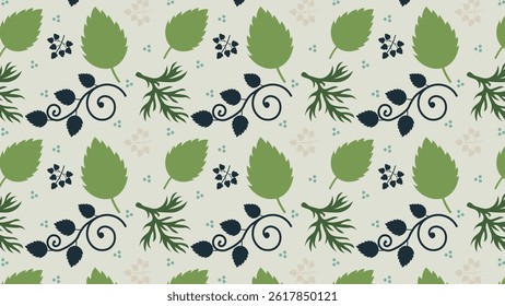 Tropical leaves pattern background. Tropical leaves illustration pattern. Tropical leaves background. Perfect for textile, fabric, print, greeting, wallpaper, many more. SSTKbackgrounds