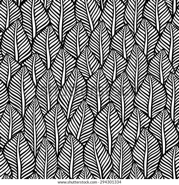 Tropical Leaves Pattern Black White Seamless Stock Vector Royalty Free Tropical Leaves Pattern Black White Seamless Stock Vector Royalty Free