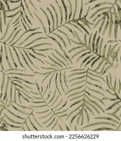 Tropical leaves pattern, botanical seamless leaf
