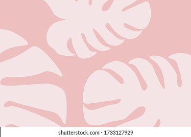 Tropical Leaves Pattern Hand Paimted. VectorPalm Doodle Art. Miami Coconut Poster. Background Tropical Leaves Pattern Hand Paimted. Doodle Floral Green 