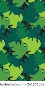 Tropical leaves pattern. Tropical leaves illustration. Tropical leaves background. Perfect for fabric, textile, wallpaper, and decor. SSTKbackgrounds