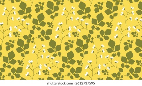 Tropical leaves pattern. Tropical leaves illustration. Tropical leaves background. Perfect for fabric, textile, wallpaper, and decor. SSTKbackgrounds