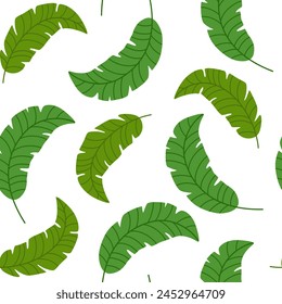 Tropical leaves pattern, jungle leaves seamless vector floral pattern. For textile. Summer background in pastel color
