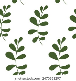 Tropical leaves pattern, jungle leaves seamless vector summer pattern. Beautiful illustration on white background. Vector in pastel color.