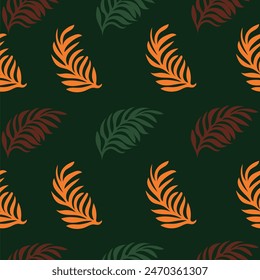 Tropical leaves pattern, jungle leaves seamless vector summer pattern. Beautiful illustration on white background. Vector in pastel color.	